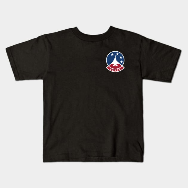 F-15 Eagle Patch (small logo) Kids T-Shirt by TCP